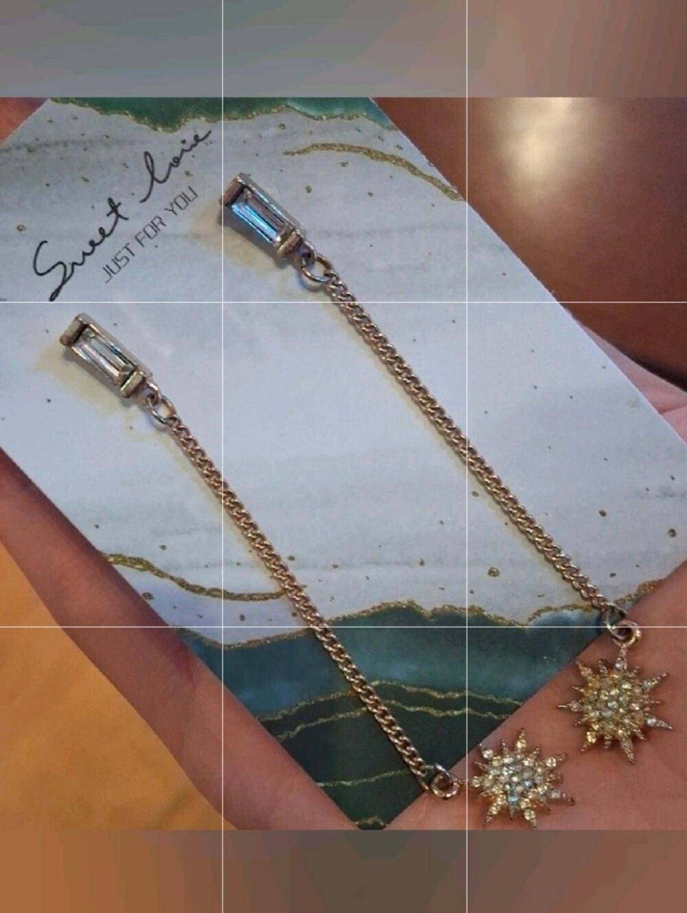 $8 Each Or Bundle 5/$20 Long Gold Starburst Drop Earrings